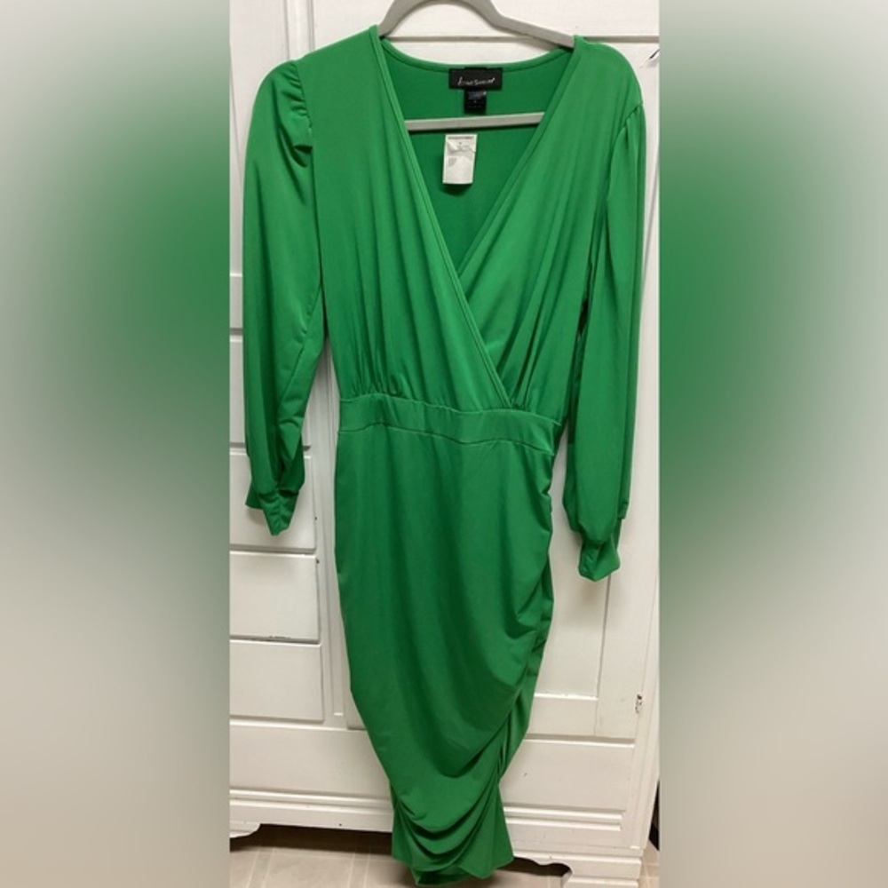 Ashley Stewart Size 12 Green Dress Maxi Length NWT